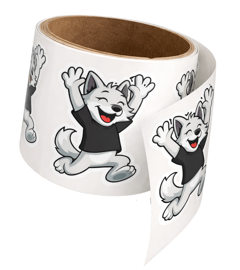 Angebote 500 Vinyl Weiß Etiketten 8x8cm - P4Print