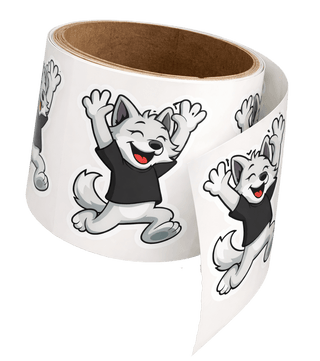 Angebote 500 Vinyl Weiß Etiketten 8x8cm - P4Print