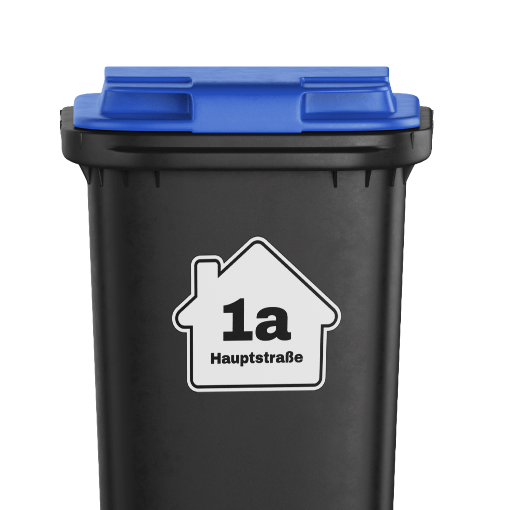 Personalisierter Mülltonnen - Aufkleber Nr 1 - P4Print