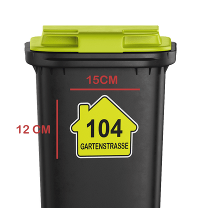 Personalisierter Mülltonnen - Aufkleber Nr 1 - P4Print