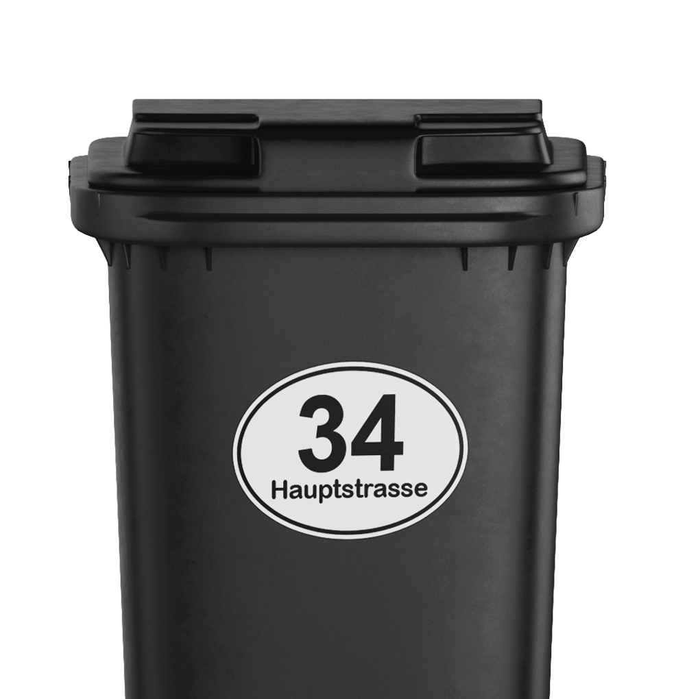 Personalisierter Mülltonnen - Aufkleber Nr 2 - P4Print
