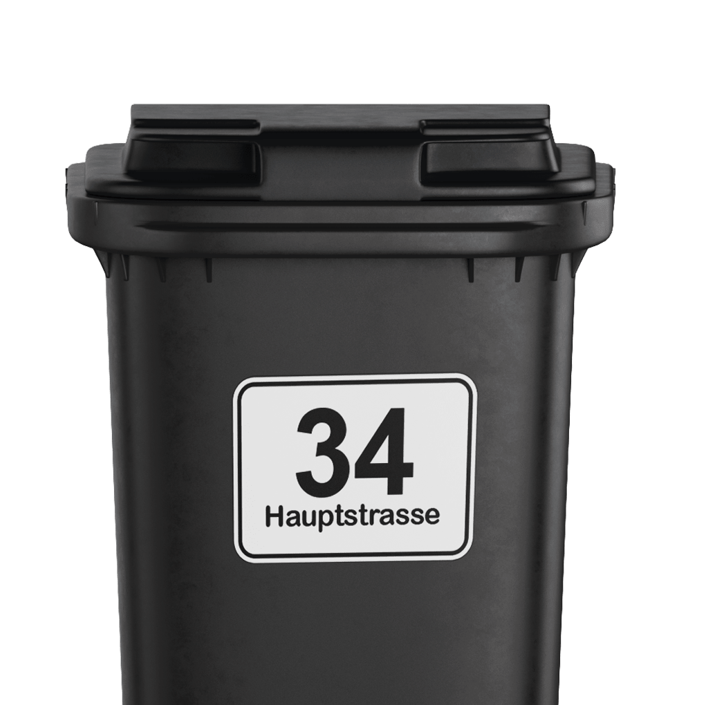 Personalisierter Mülltonnen - Aufkleber Nr 3 - P4Print