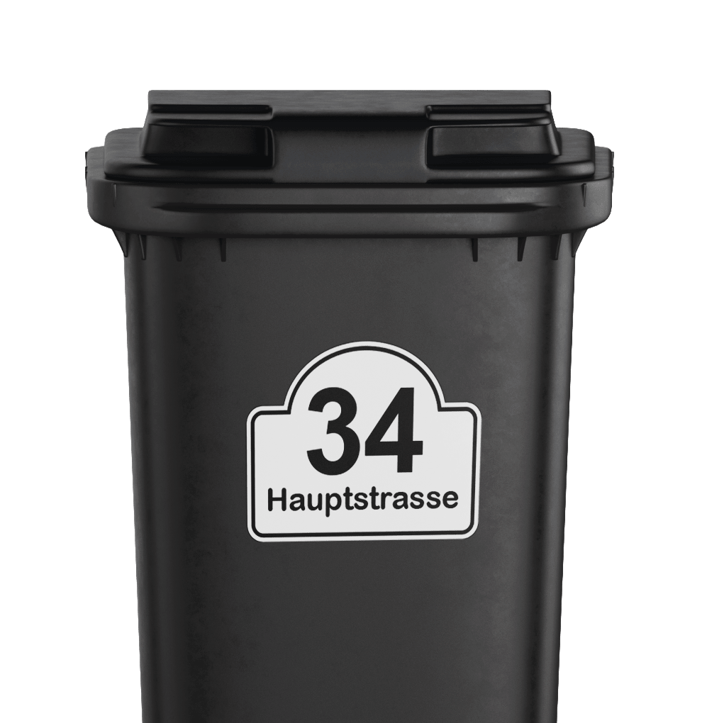 Personalisierter Mülltonnen - Aufkleber Nr 4 - P4Print