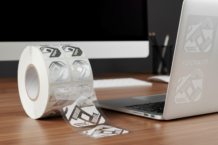 Transparente Die-Cut Etiketten - Laptop